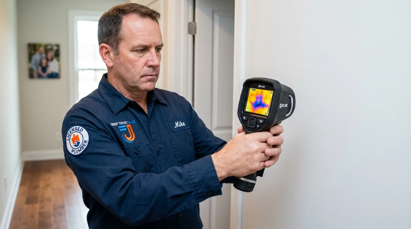 Thermal imaging leak detection by Johns Plumbing LLC in Westhampton